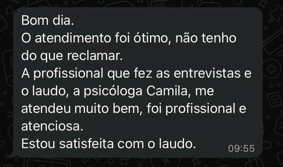 Depoimento de paciente da Clínica Evidência