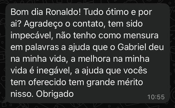 Depoimento de paciente da Clínica Evidência